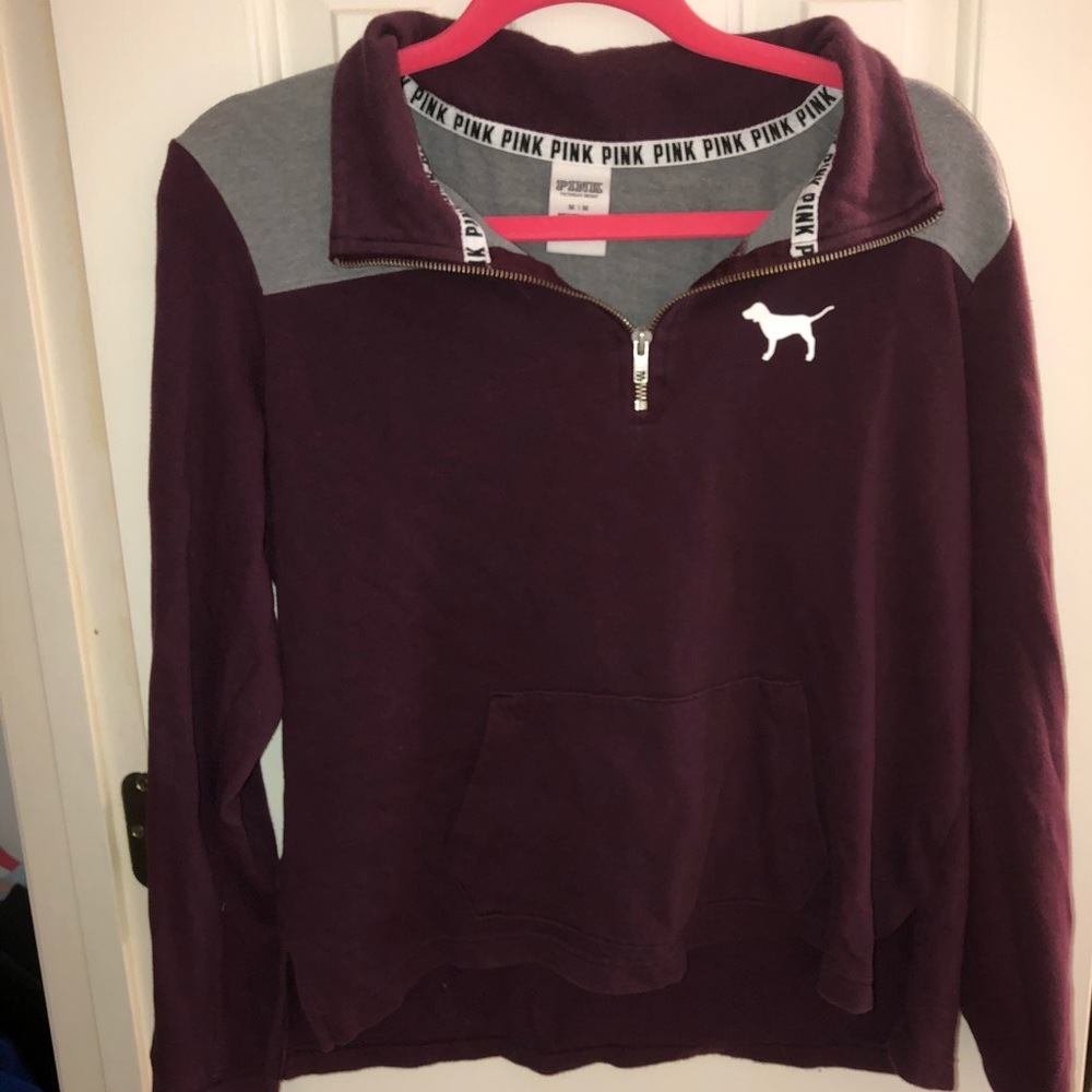Pink quarter zip